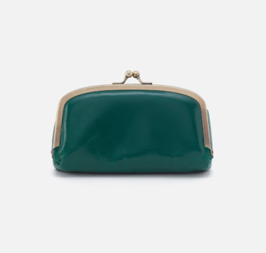 Alpine Green Leather Face Frame Pouch